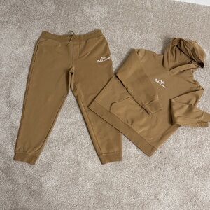 Polo by Ralph Lauren Tan Sweatpants and Hoodie Set for Kids